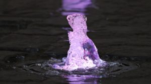 instalierter Springbrunnen